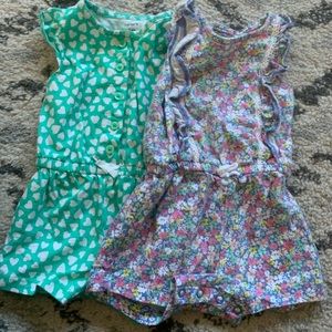 2- 6M Carter’s Rompers